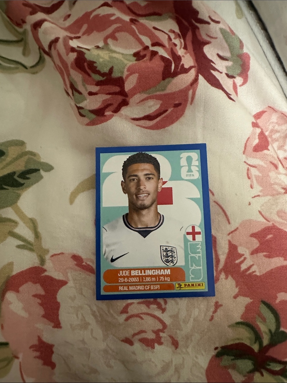 Panini FIFA World Cup 2026 Jude Bellingham ENG 11 Blue Border Sticker SP